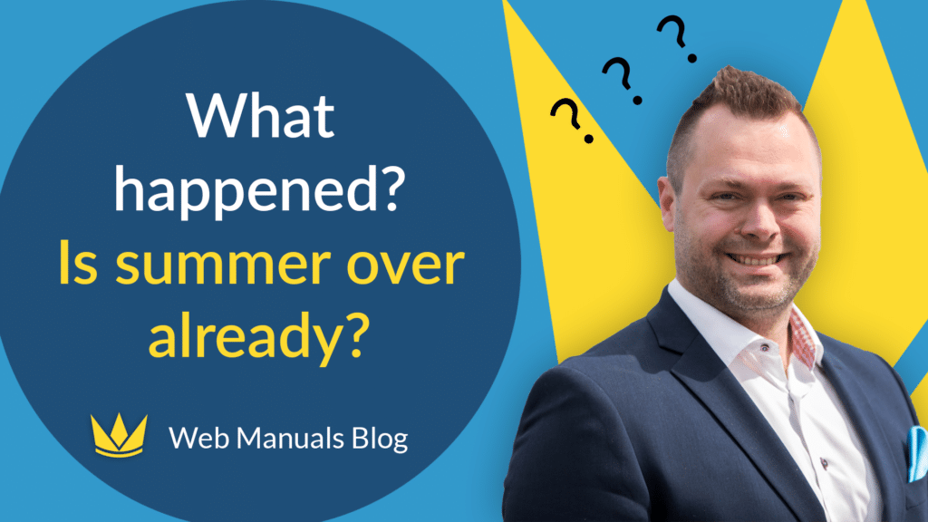 summer already over? web manuals blogupdate from Stefan Bundgaard