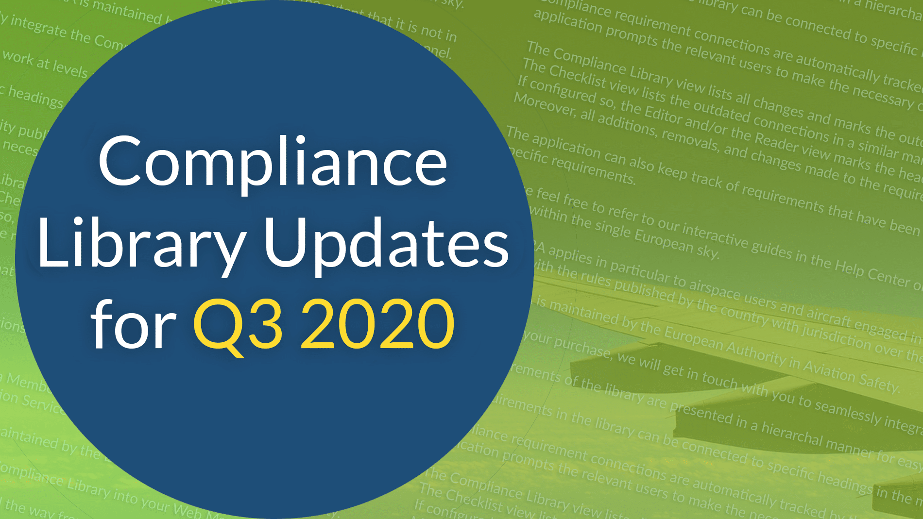 compliance libraries updates during Q3