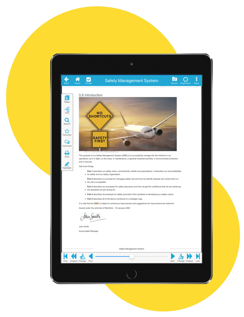 Document Management System - Reader application app that can be used as EFB - Electronic Flight Bag