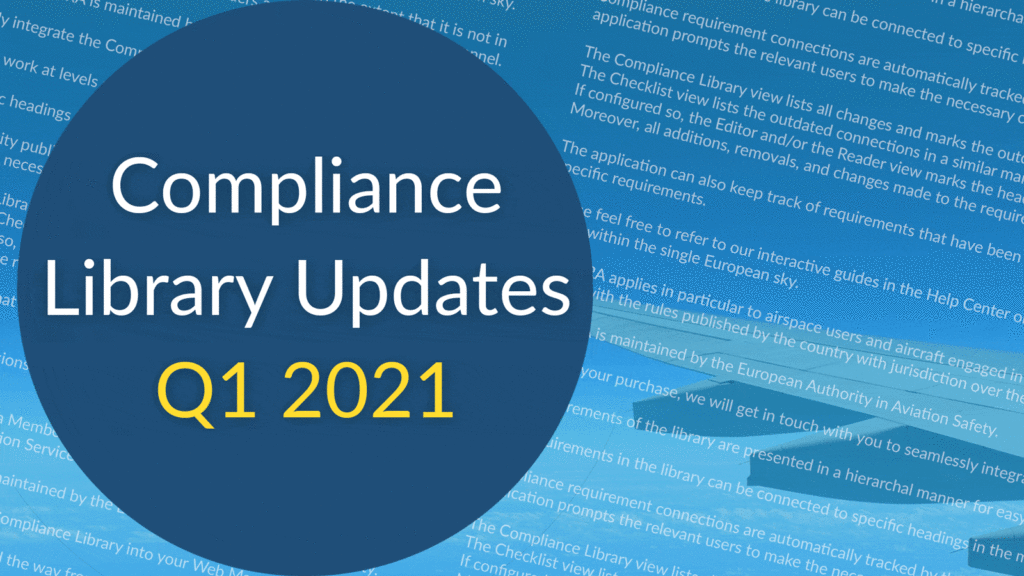 Web Manuals compliance libraries update Q1 2021