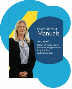 write aviation manuals with the web manuals editor. Includes automatic list of effective pages, minimum equipment list and revision bars!