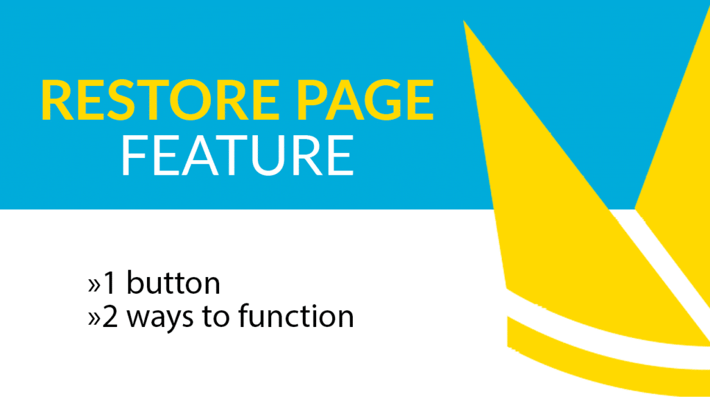 restore page feature