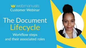 The Document Lifecycle Workflow steps and their associated roles with Ashley Johnson