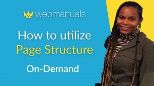 web manuals on demand webinar how to utilize page structure