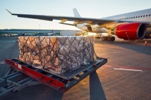 cargo being loaded into aircraft
