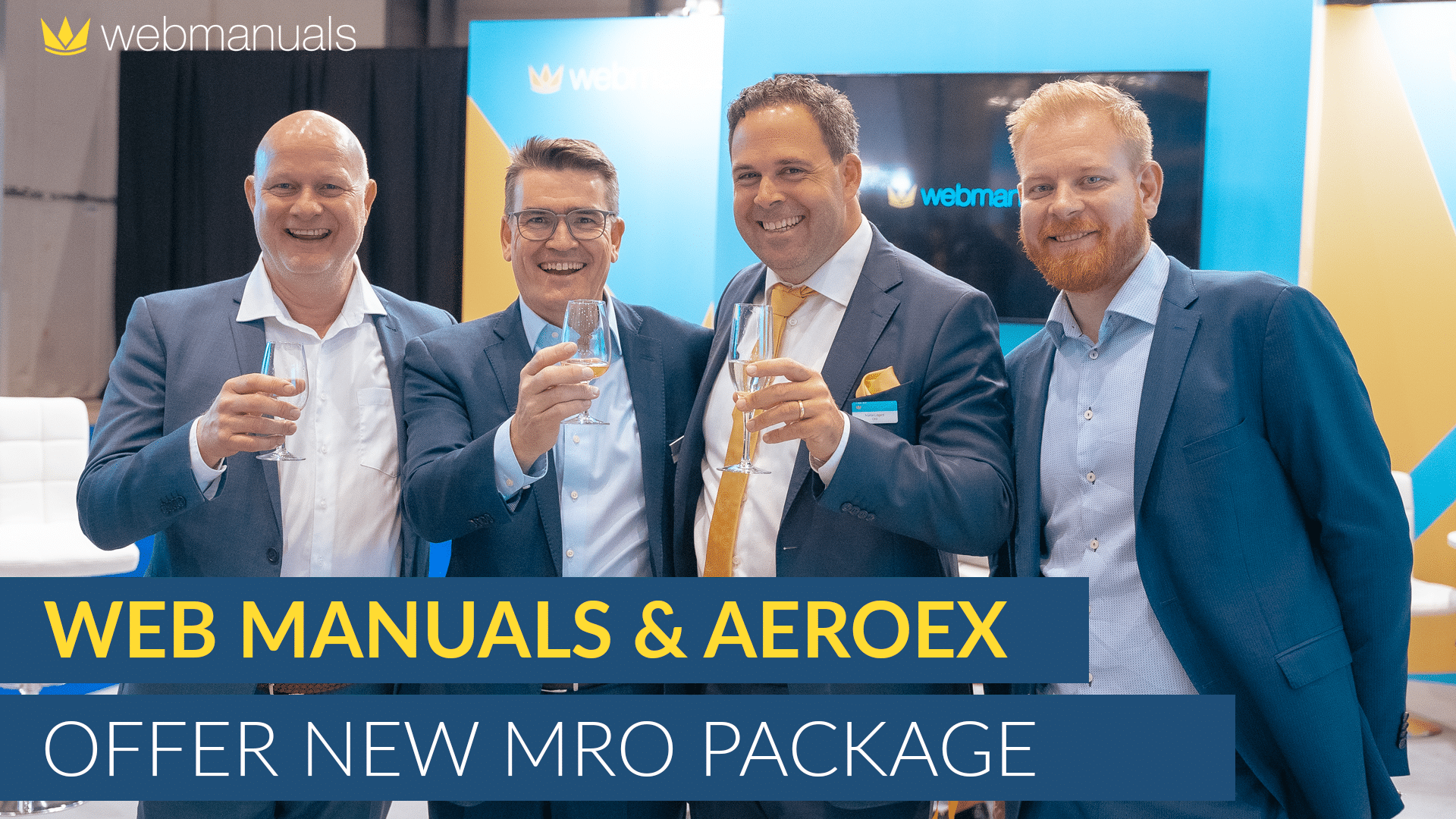 Martin Lidgard and Richard Sandström representing the document management system Web Manuals built for aviation together with representatives from AeroEx join forces together