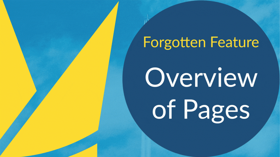 Web Manuals Forgotten Feature Overview of Pages